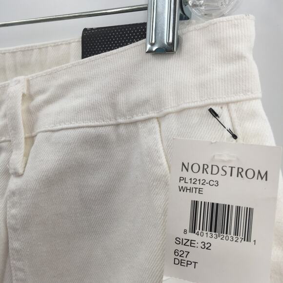 PTCL Women's Stretch Straight Cropped Denim Jeans High Rise White Size 32 NWT - Picture 6 of 8